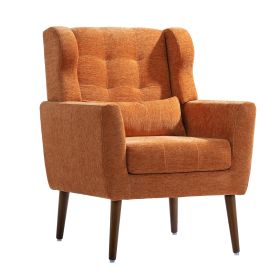 Modern Accent Chair Upholstered Foam Filled Living Room Chairs Comfy Reading Chair Mid Century Modern Chair with Chenille Fabric Lounge Arm Chairs Arm