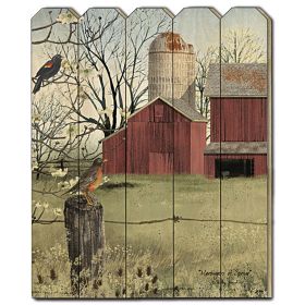 "Harbingers of Spring" by Billy Jacobs, Printed Wall Art on a Wood Picket Fence