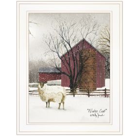 "Winter Coat" by Artisan Billy Jacobs, Ready to Hang Framed Print, White Frame