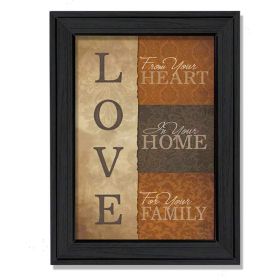 "Love" By Lauren Rader, Printed Wall Art, Ready To Hang Framed Poster, Black Frame