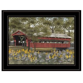 Trendy Decor 4U "Pottersburg Bridge" Framed Wall Art, Modern Home Decor Framed Print for Living Room