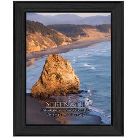 "Strength" By Trendy Decor4U, Printed Wall Art, Ready To Hang Framed Poster, Black Frame