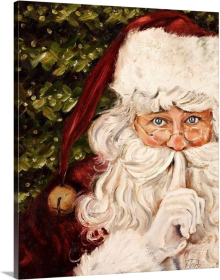 Framed Canvas Wall Art Decor Painting For Chrismas, Santa Claus be Quiet Gift Painting For Chrismas Gift