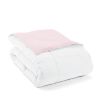 King/Cal King 3-Piece Microfiber Reversible Comforter Set Blush Pink and White