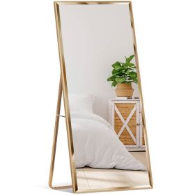 Gold Large Full Length Leaning Wall or Hanging Mirror