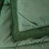 King/Cal King Traditional Microfiber Reversible 3 Piece Comforter Set in Green