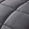 Twin Size Reversible Microfiber Down Alternative Comforter Set in Grey