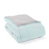 Twin/Twin XL 2-Piece Microfiber Reversible Comforter Set Aqua Blue and Grey