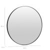 36 Inch Round Bathroom Vanity Wall Mirror Frame Matte Black