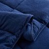 King Size Navy 3 Piece Microfiber Reversible Comforter Set