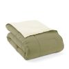 Full/Queen 3-Piece Microfiber Reversible Comforter Set in Sage Green/Cream