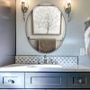 Oval 36 x 24-inch Beveled Bathroom Living Room Vanity Frameless Wall Mirror