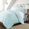 Twin XL Microfiber 6-Piece Reversible Bed-in-a-Bag Comforter Set in Aqua Blue