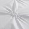 Twin Size All Season Pleated Hypoallergenic Microfiber Reversible 2 Piece Comforter Set in White