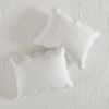 King Size 3 Piece Reversible Scalloped Edges Microfiber Quilt Set in White