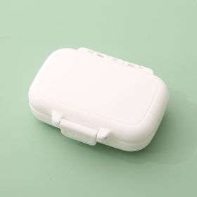 Portable Mini Three-compartment Small Medicine Box (Option: White-80X65X25mm)