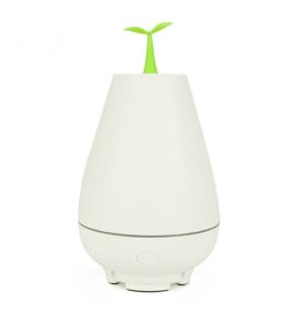 Wood Grain Humidifier Ultrasonic Essential Oil Aromatherapy Machine (Option: White-Australian Standard)