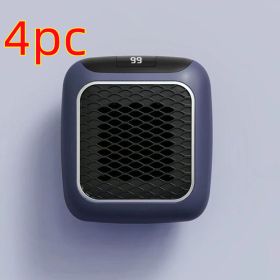 Mini Fan Heater Wall-mounted Dormitory Warm Artifact (Option: Blue-British Standard-4PCS)