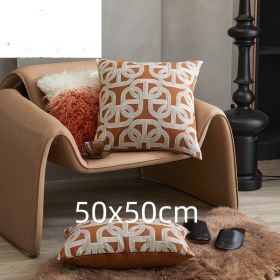 Sofa Cushion Case Bedside Square Pillow Backrest Throw Pillowcase (Option: Maze-50x50cm)