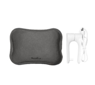 Rechargeable Hand Warmer Belly Cute Plush Explosion-proof Heating Pad Electric Hot Water Bag (Option: Gray)