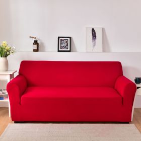 Sofa Cover All-inclusive Non-slip Sofa Slipcover Fabric Craft General (Option: Red-Four People)