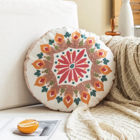 Moroccan Ethnic Style Hand-embroidered Round Pillow Cover (Option: 45cm Single Pillowcase-Theodore D)