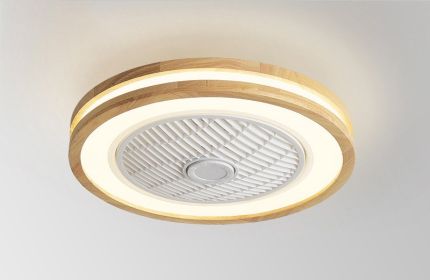 Rotating Air Guide Electric Hanging Fan Lamp (Option: Double circle old style-Us regulation 110V2.4G infinit)