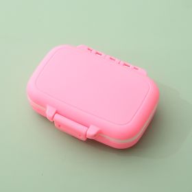 Portable Mini Three-compartment Small Medicine Box (Option: Pink-80X65X25mm)