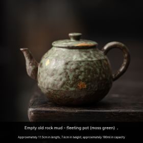 Bronze Glazed Flowing Year Pot, Retro Brewing Tea And Boiling Water (Option: Annual Pot Moss Green)