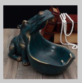 Hippo Decoration Creative Home Living Room Shoe Cabinet Sundries Organizer Ornament (Option: Dark Blue 30 Width)