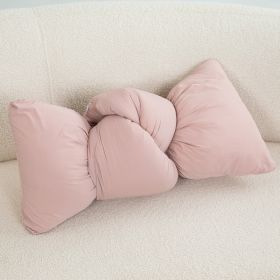 Inn Bedroom  Bedside Living Room Knotted Shaped Pillows (Option: Peach Pink)