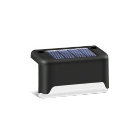 Fashion Outdoor Solar Courtyard Stair Light (Option: Black Warm Light 1PCs-Solar Garden Lamp)