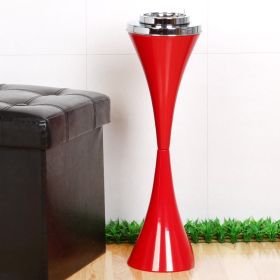 Floor Fashion Elevator Corridor Vertical Mahjong Chess Room With Lid Large Ashtray (Color: Red)