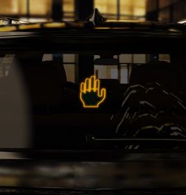 Car Finger Lights Flashing LED Gesture Warning Light (Option: Stop Gesture)