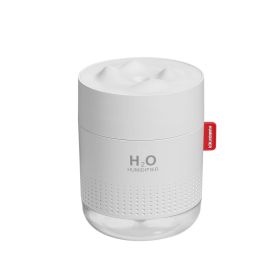 Snow Mountain Humidifier Mini Portable 500m Cool Mist Desktop Personal Air Ultrasonic Diffuser With Romantic Night Lamp (Color: White)