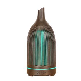 Creative Aroma Diffuser Wood Grain Hollow (Option: Deep wood grain2-EU)