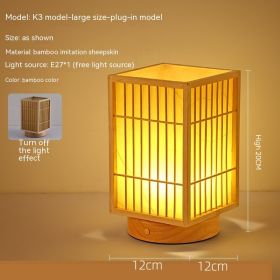 Japanese Atmosphere Retro Homestay Bedroom Bedside Lamp (Option: Without E27 Light Source-Without Bulb-K3 large)