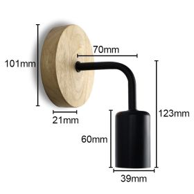 Modern Minimalist Wrought Iron Craft Wall Lamp (Option: Without Bulb-Black)