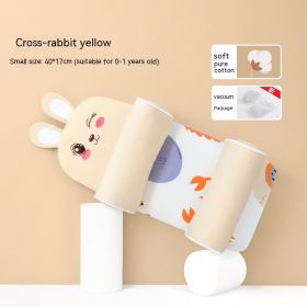 Colored Newborn Buckwheat Shell Pure Cotton Pillow (Option: Rabbit Yellow)