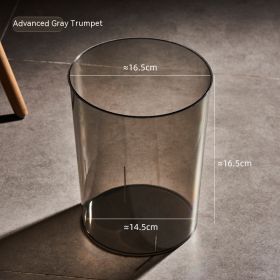 Trash Can Transparent Trash Can (Option: High Grade Gray S)