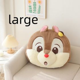 Cartoon Chipmunk Cushion Car Pillow Air Conditioning Blanket (Option: Red Nose Chipmunk-Large Pillow)