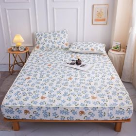 Cotton Covered Anti Slip Cartoon Bedspread (Option: Floating Life Like a DreamBlue-150x200cm)