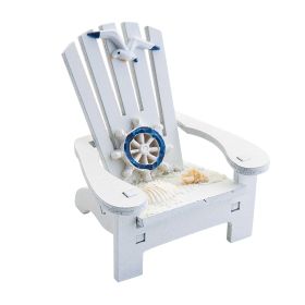 Beach Chair Home Decoration Creative Cute Ocean Beach Chair Ornament Wooden Craft Mini Miniature Kids Toy Decoración Hogar (Ships From: China, Color: C)