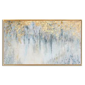 Top Selling Handmade Abstract Oil Painting Wall Art Modern Minimalist Bright Color Gold Foil Picture Canvas Home Decor For Living Room Bedroom No Fram (size: 100X150cm)