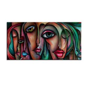 Top Selling Handmade Abstract Oil Painting Wall Art Modern Figure Picture Canvas Home Decor For Living Room Bedroom No Frame (size: 150X220cm)