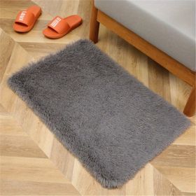 1pc, Luxury Soft Plush Shaggy Area Rugs for Bedroom, Living Room, and Nursery - Non-Slip, Washable (Color: Grey, size: 19.69*31.5inch)