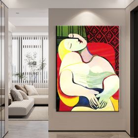 Hand Painted Oil Painting Pablo Picasso After the Original Painting Small the Dream Living Room Hallway Bedroom Luxurious Decorative Painting (Style: 1, size: 90X120cm)