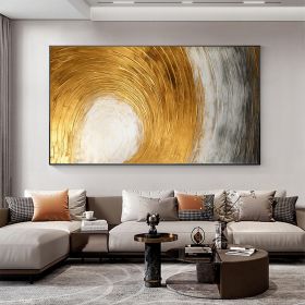 Hand Painted Oil Painting Abstract Gold Texture Oil Painting on Canvas Original Minimalist Art Golden Decor Custom Painting Living Room Home Decor (Style: 1, size: 100x150)