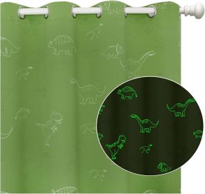 Kid’s Dinosaur Bedroom Curtains by Muwago (size: 52 * 72 inch)