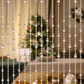 Crystal Beaded Curtain Acrylic String Curtain Hanging Door Beads for Doorway Window (Style: Raindrop Pattern, size: 45 strands)